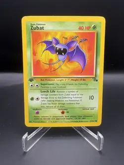 Pokemon TCG Zubat 1st Edition Fossil Common Card 57/62 NM - Image 1