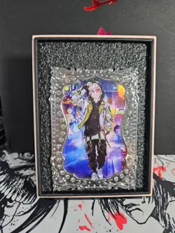 Tengen Uzui Diamond Card Demon Slayer Heavy Thick Metal Silver Gold Accent - Image 1