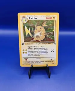 Raichu 14/62 1st Edition Fossil Set Pokemon Card WOTC Pokemon TCG 1999 MP - Image 1
