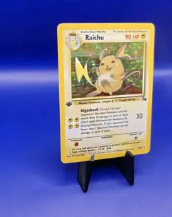 Raichu 14/62 1st Edition Fossil Set Pokemon Card WOTC Pokemon TCG 1999 MP - Image 3