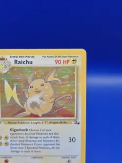 Raichu 14/62 1st Edition Fossil Set Pokemon Card WOTC Pokemon TCG 1999 MP - Image 5