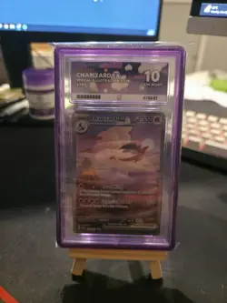 Pokemon TCG Charizard EX 199/165 Scarlet Violet 151 Ace, 10 Gem Mint guard inc - Image 1