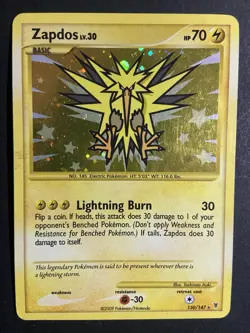 Zapdos 150/147 Secret Rare Holo Supreme Victors Pokemon Card MP/HP - Image 1