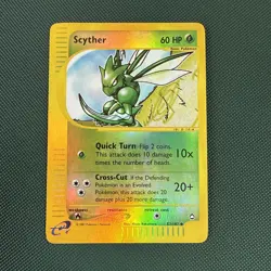 Scyther 57/147 Reverse Holo Pokemon Aquapolis 2002 Trading Card TCG LP - Image 1