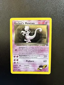 Pokemon TCG Team Rocket’s Mewtwo #14 Gym Challenge Holo Card - Image 1