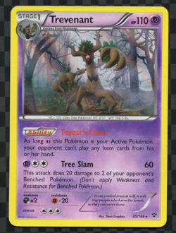 Trevenant 055/146 Holo Rare XY Base Pokemon Card TCG English LP - Image 1
