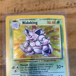 Pokemon TCG Nidoking Base Set Holo Rare 11/102 WOTC 1999 English 90 HP - Image 2