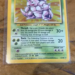 Pokemon TCG Nidoking Base Set Holo Rare 11/102 WOTC 1999 English 90 HP - Image 3