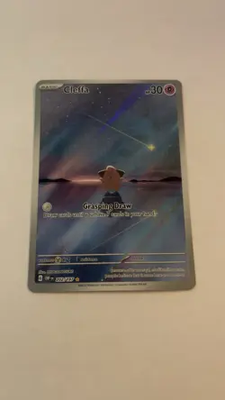 Pokemon TCG Cleffa 202/197 SV03 Obsidian Flames Illustration Rare Holo EN - Image 3