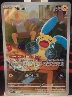 Minun 194/182 Illustration Rare Holo Sv04 Paradox Rift English Pokemon TCG 2023 - Image 1