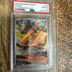 2023 Magby 186/182 SV04: Paradox Rift Holo PSA 10 Illustration Rare - Image 1