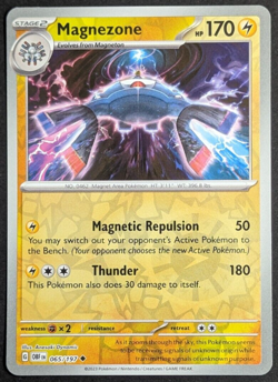 Magnezone Reverse Holo NM OBF 065/197 Obsidian Flames Pokemon Card - Image 1