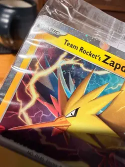 Team Rocket's Zapdos - 070/182 - EB Games Stamped Promo - Pokemon Card - SWIRL - Image 2