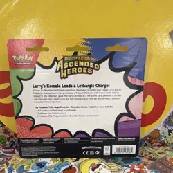 Pokemon TCG Mega Evolution Ascended Heroes Pack 2 Boosters Promo Larry Komala - Image 2