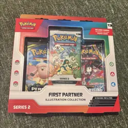 Pokemon TCG First Partner Illustration Collection Series 2 2 Packs 3 Cards Promo - Image 1