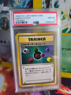 Pokemon Card Energy Flow Leaders Stadium Japanese Gym heroes 1998 PSA 8 - Image 1