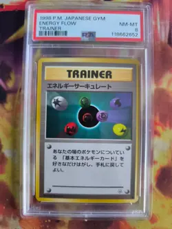 Pokemon Card Energy Flow Leaders Stadium Japanese Gym heroes 1998 PSA 8 - Image 2