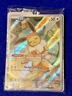 Pokemon TCG Eevee SVP 173 Prismatic Evolutions ETB Full Art Promo Card Sealed - Image 1