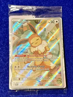 Pokemon TCG Eevee SVP 173 Prismatic Evolutions ETB Full Art Promo Card Sealed - Image 1