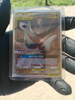 Latias & Latios GX Tag Team Pokemon Card SM Team Up 113/181 - Image 1