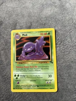 Muk Fossil 28/62 Unlimited Rare Non-Holo Pokemon TCG Card - Image 1