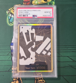 Bandai One Piece CCG Marshall D. Teach Teach-Gold Don!! PRB02 EN 2025 PSA 10 - Image 1