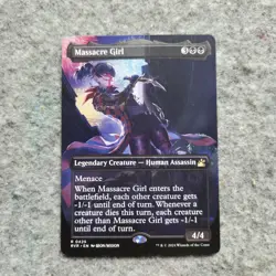 Massacre Girl Anime Borderless Ravnica Remastered Regular Magic MTG Card LP - Image 1