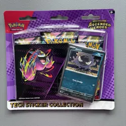 Pokemon TCG Ascended Heroes Gastly Tech Sticker 3-Pack Blister New Sealed - Image 1
