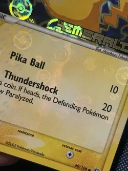 Pokemon Pikachu TCG EX Emerald Reverse Holo Card 60/106 Stamped - Holo Bleed-Vlp - Image 4