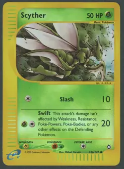 Scyther (106) Pokemon Aquapolis #106/147 Common Reverse Holo LP - Image 1