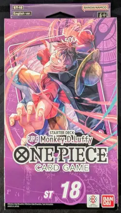 One Piece Card Game Starter Deck ST-18 (Purple) Monkey.D.Luffy (No PRB Pack) - Image 1