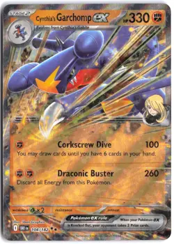 Cynthia's Garchomp ex 104/182 Double Rare Destined Rivals Pokemon Holo NM - Image 1
