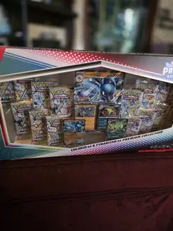 Pokemon TCG: Prismatic Evo Lucario Tyranitar Ex Premium Collection Sealed Box - Image 1