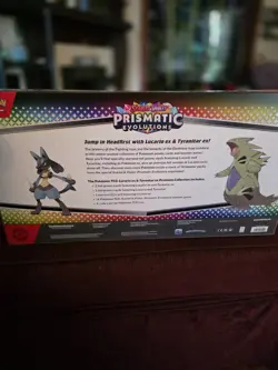 Pokemon TCG: Prismatic Evo Lucario Tyranitar Ex Premium Collection Sealed Box - Image 2