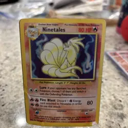 Pokemon TCG Ninetails Holo Card 1999 Base Set 12/102 Rare - Image 1