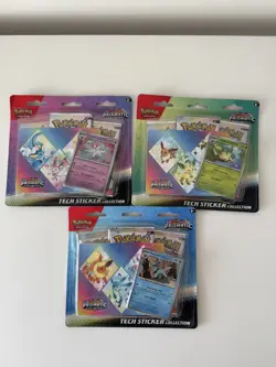 3x Prismatic Evolutions Pokemon TCG Tech Sticker Collection - Full Set of 3 - Image 1