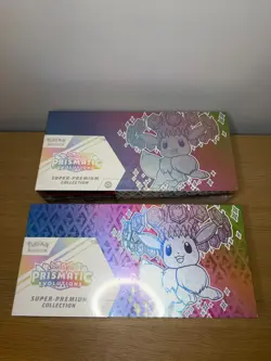 2x Pokemon TCG Prismatic Evolutions Super Premium Collection SPC SEALED IN HAND - Image 2