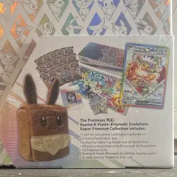 Pokemon TCG Scarlet & Violet Prismatic Evolutions Super-Premium Box Eevee Promo - Image 3