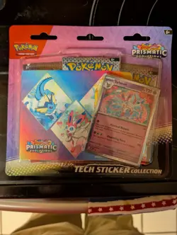 Pokemon TCG Prismatic Evolutions Tech Sticker Collection-Sylveon 3 Booster Packs - Image 1