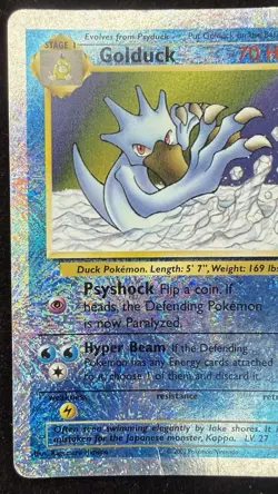 2002 Pokemon Legendary Collection Golduck 43/110 Reverse Holo Firework MP - Image 3