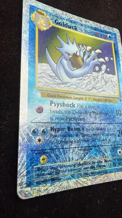 2002 Pokemon Legendary Collection Golduck 43/110 Reverse Holo Firework MP - Image 4