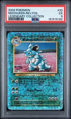 2002 POKEMON #32 NIDOQUEEN REVERSE FOIL PSA 5 LEGENDARY COLLECTION - Image 1