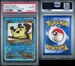 Pokemon Mankey Legendary Collection 81/110 Reverse Holo PSA 8 2002 - Image 3