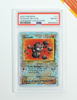 Pokemon PSA 8 Geodude #77 Reverse Foil Legendary Collection 2002 English - Image 1