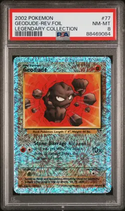 Pokemon PSA 8 Geodude #77 Reverse Foil Legendary Collection 2002 English - Image 2