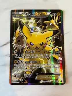 Pikachu EX XY124 *Scratch on Card* LOOK AT PHOTOS - Image 1