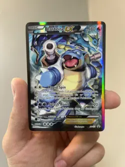 Pokemon TCG Blastoise EX XY122 Full Art Holo Black Star Promo Card - Image 1