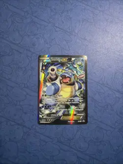 Pokemon TCG Blastoise EX XY122 Black Star Promo Full Art Holo - NM / Damaged - Image 1
