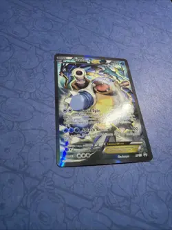 Pokemon TCG Blastoise EX XY122 Black Star Promo Full Art Holo - NM / Damaged - Image 3