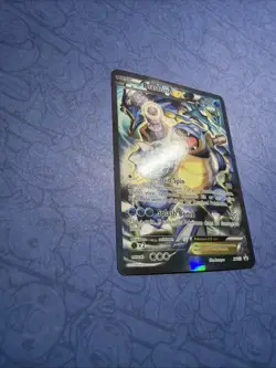 Pokemon TCG Blastoise EX XY122 Black Star Promo Full Art Holo - NM / Damaged - Image 4